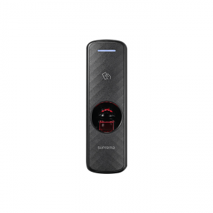 Suprema Bioentry P2 slim biometric access control terminal with fingerprint scanner and sleek black design, suitable for secure entry systems