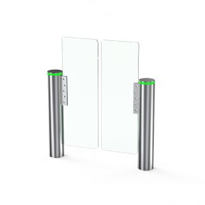 Daosafe Swing Model DS 8000-Brushed stainless steel swing turnstile ideal for controlling pedestrian entry or exit in restricted areas.