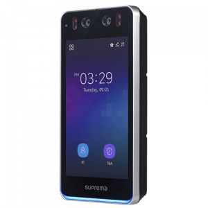 Image of Suprema BioStation3 access control device.