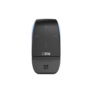 Image of black STid ARC-AQ/BT Multi-Technology Reader with a blue light, a keypad.