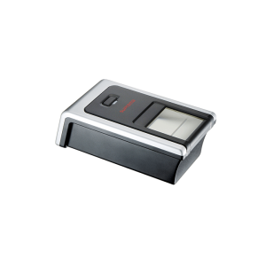 RealScan-D portable fingerprint scanner with sleek design for dual fingerprint capture.