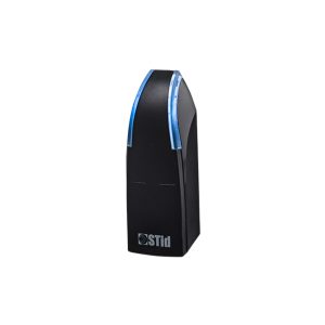 STid ARC1 Easyline reader with curved black body and blue LED for secure RFID access control.