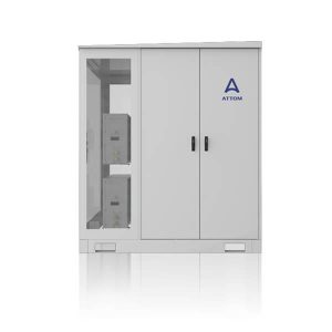 ATTOM AgileHUB outdoor micro data center cabinet with dual-door design and visible internal modules for edge deployments.