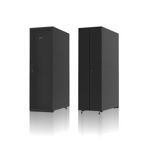 ATTOM data center rack system with black enclosures for high-density server management and cooling in enterprise IT setups in UAE