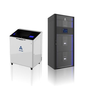 OcenCool immersion liquid cooling system by ATTOM with dual-unit setup for energy-efficient server cooling in data centers in UAE