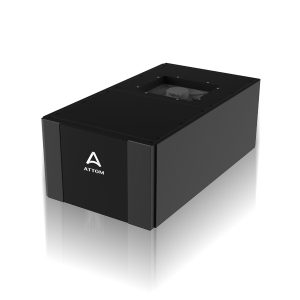 Top Mount Package DX cooling unit by ATTOM with compact black housing, designed for overhead precision cooling in data centers in UAE