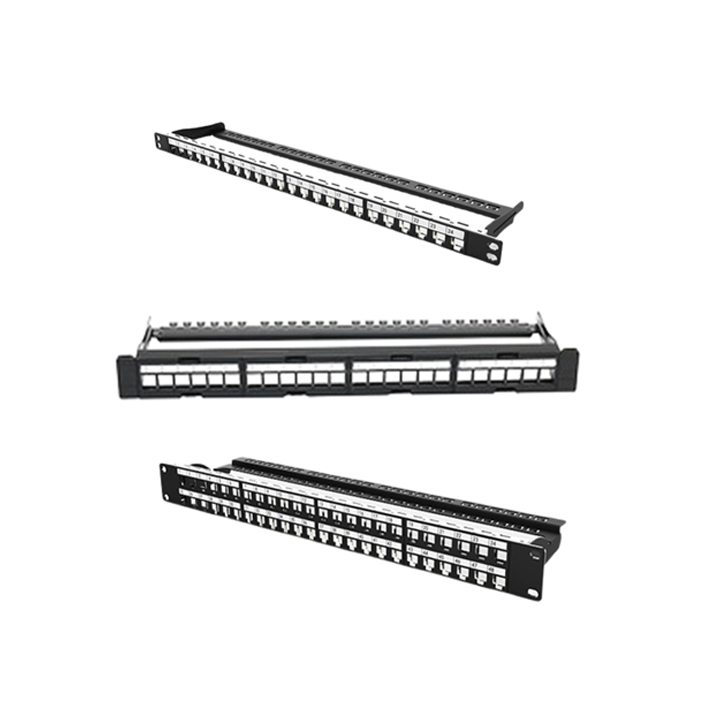 24-port (0.5U _ 1U) and 1U (48-Port) Unloaded Patch Panel 24-port (0.5U _ 1U) and 1U (48-Port) Unloaded Patch Panel