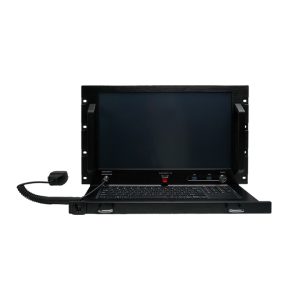 XC-9013 industrial PA management server with touchscreen and emergency broadcast controls