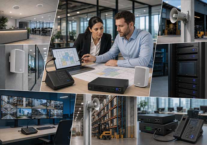 Public address system supplier in UAE for IP audio planning and site communication