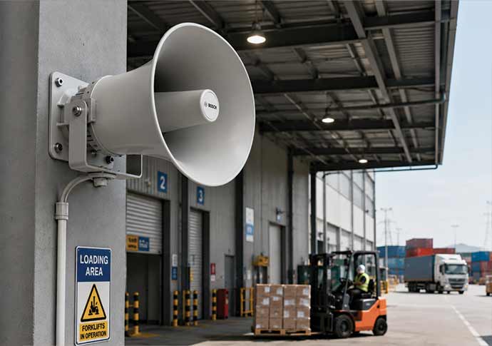 Outdoor loudspeakers in UAE for public address systems and external paging