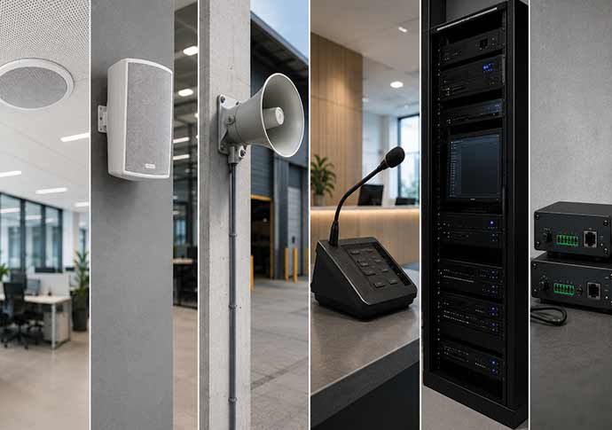 Selecting speakers for public address systems in UAE across different environments