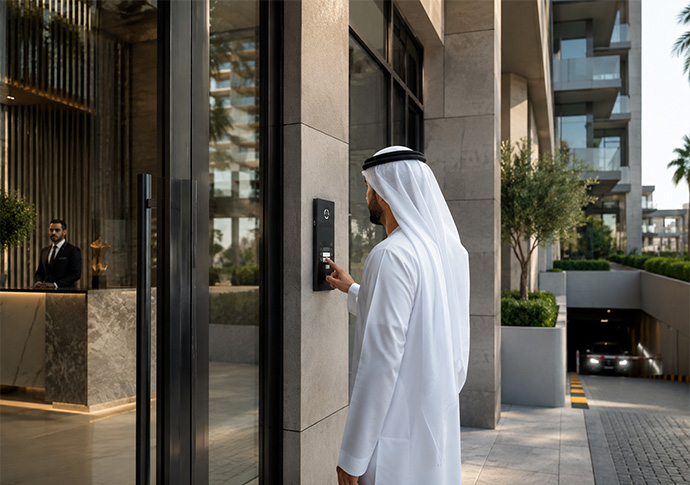 IP intercom system supplier in UAE for secure visitor entry and building access