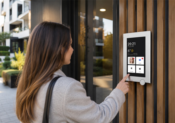 Multi-apartment door entry panels in UAE for IP intercom visitor access