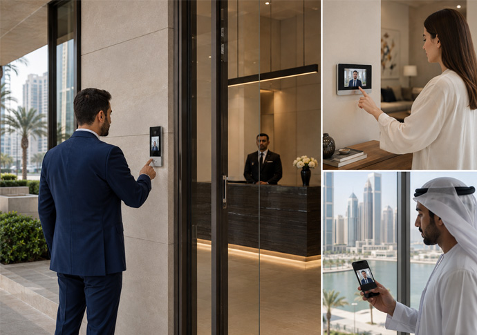 IP intercom system in UAE for visitor communication and building access projects