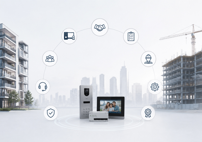 IP intercom system supplier in UAE for building access projects and technical support